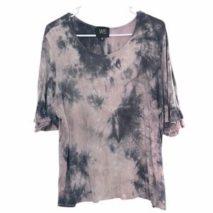 W5 Women's Blouse - Pink and Black Tie-Dye
Size XL - Pre-Loved - PTP 22”